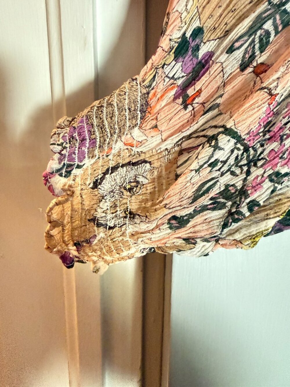 Anthropologie Marais Printed Chiffon Maxi Dress, Floral Print, Size 1X - Picture 6 of 9